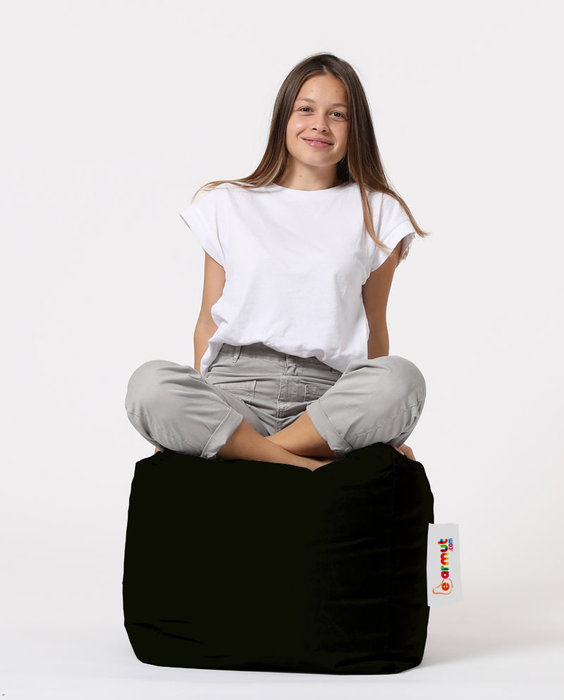 Atelier Del Sofa Square Pouf - Black